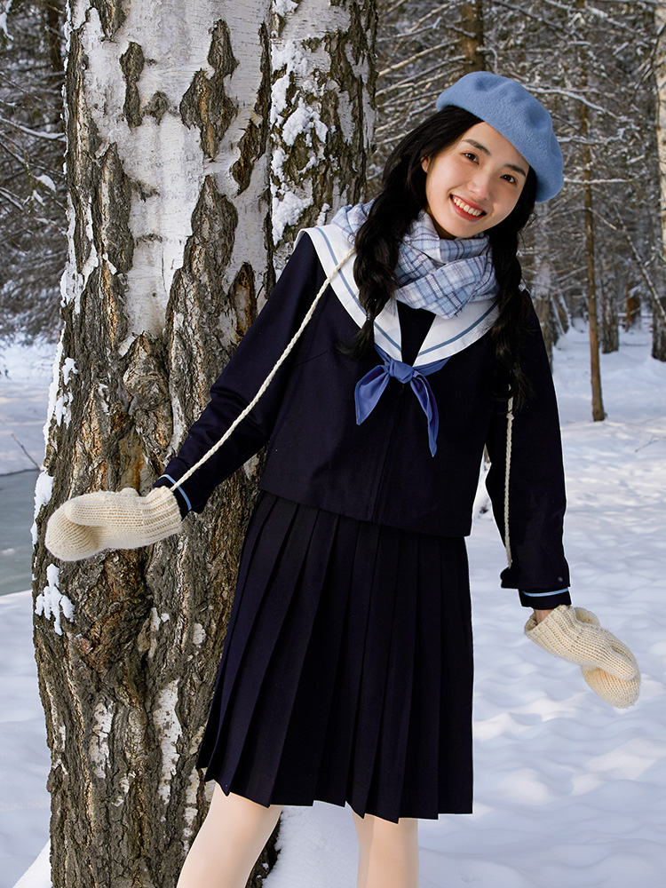 セーラー服 クラシック長袖セーラーブラウス