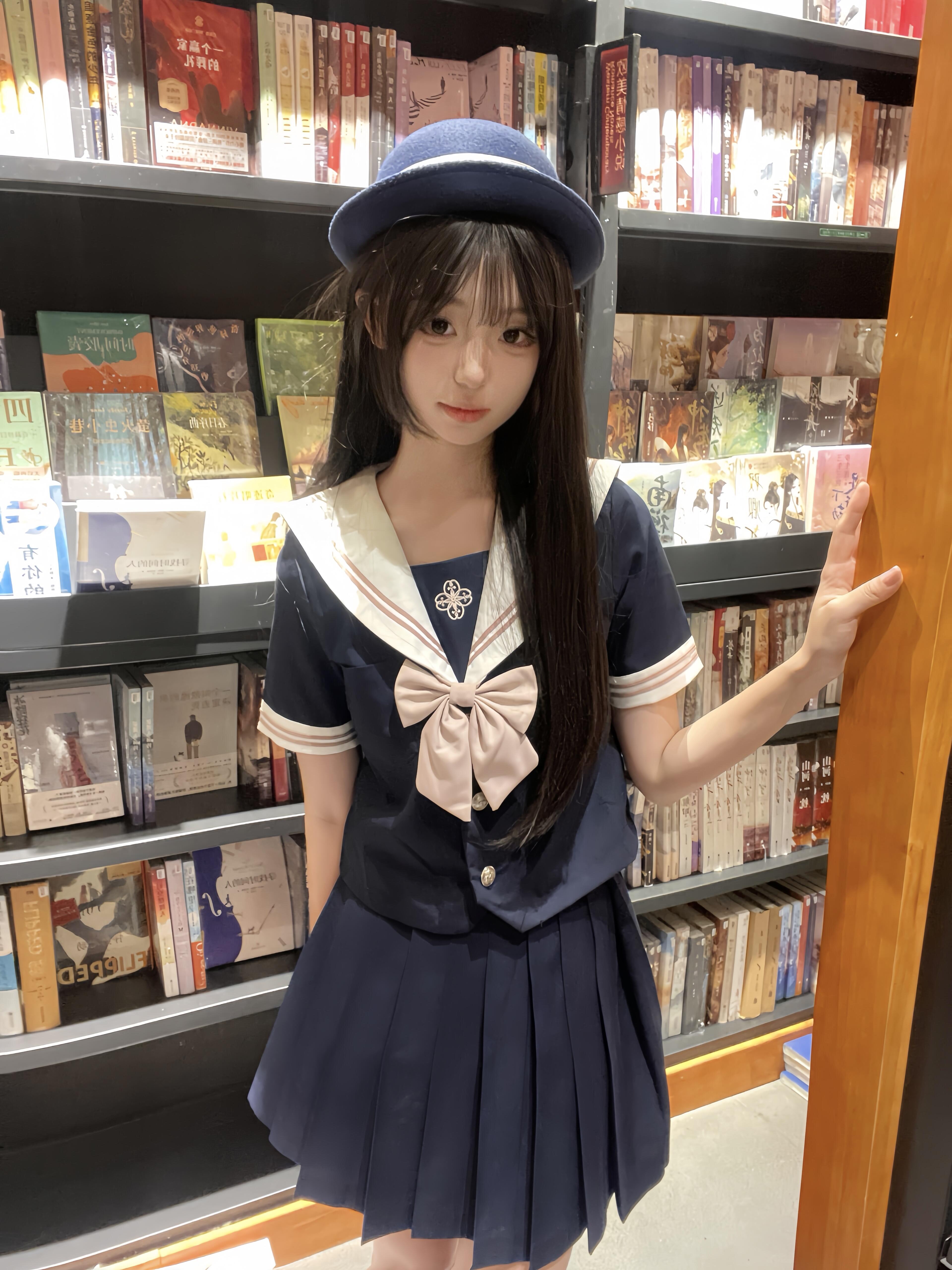 セーラー服 清楚リボン セーラー半袖トップス