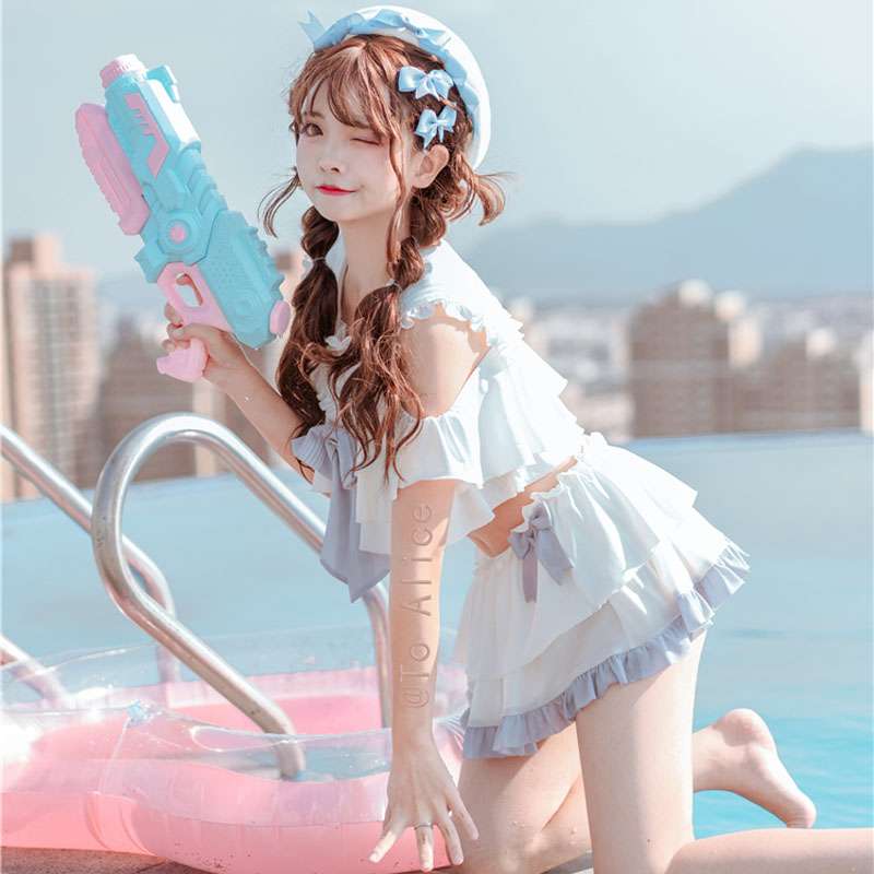 セーラー服  フリルたっぷりセーラー風水着セット