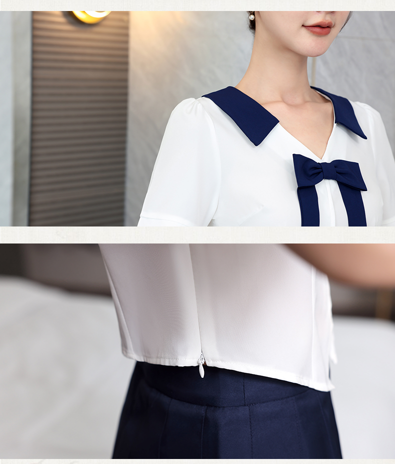 セーラー服 リボン付き清楚セーラーブラウス
