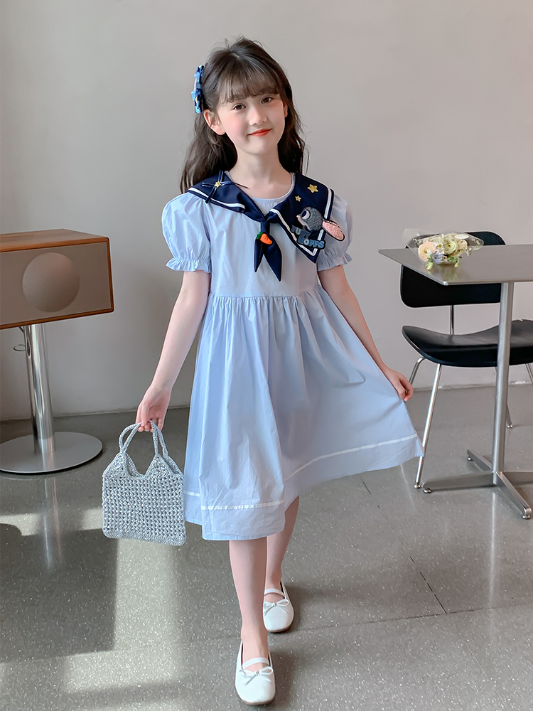 セーラー服 お星さま刺繍入り子ども用マリンワンピース