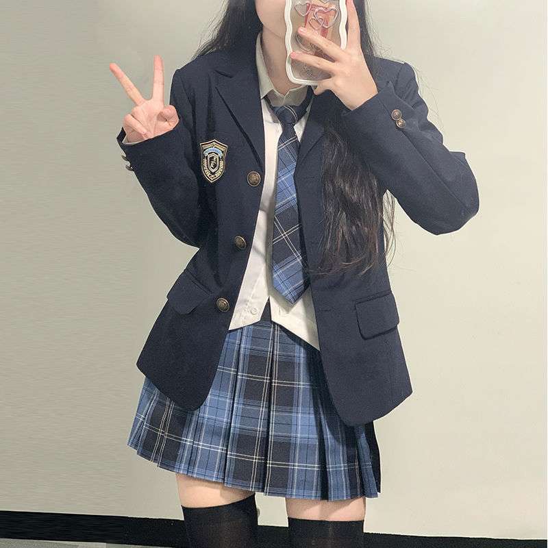 セーラー服  学生風制服ブレザー プリーツスカートセット