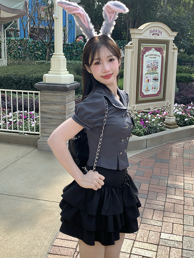 セーラー服 リボン付き清楚セーラーフォーマルトップス