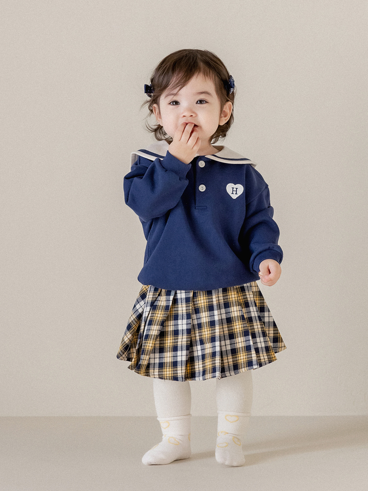 セーラー服 ハートワッペン幼児用セーラーワンピース
