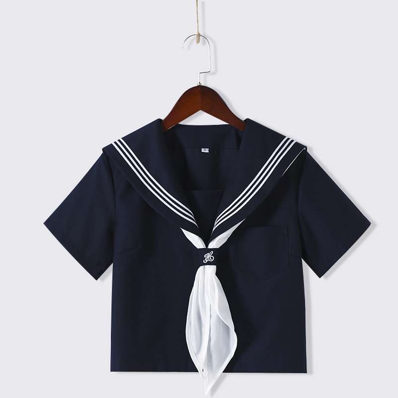 クラシック紺色セーラー服上下セット