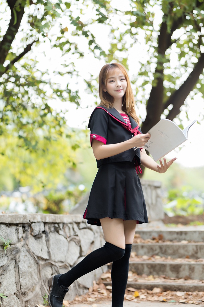 セーラー服 リボン飾り 涼やか半袖セーラートップス