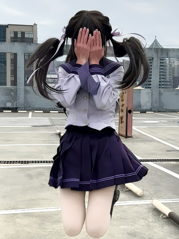 セーラー服 リボン飾り 学園風セーラーブラウス