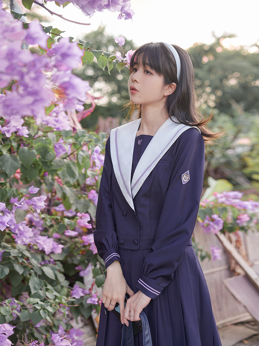 セーラー服 クラシック長袖セーラー襟ブラウス