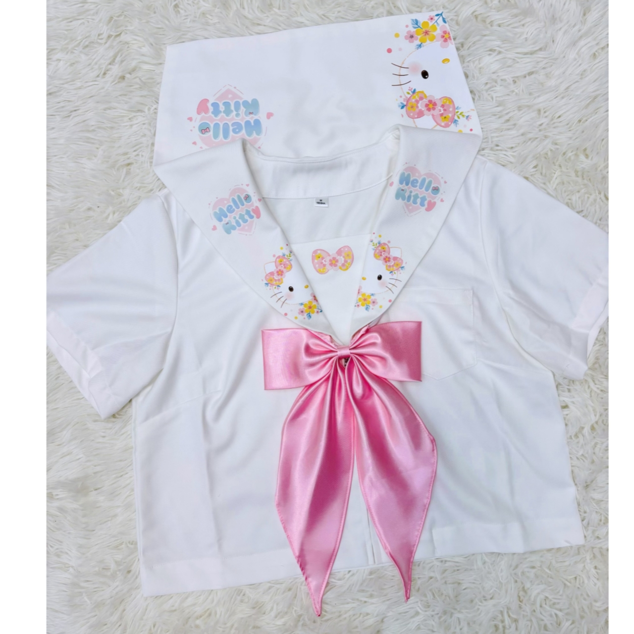 セーラー服 花柄キャラクター襟セーラー服