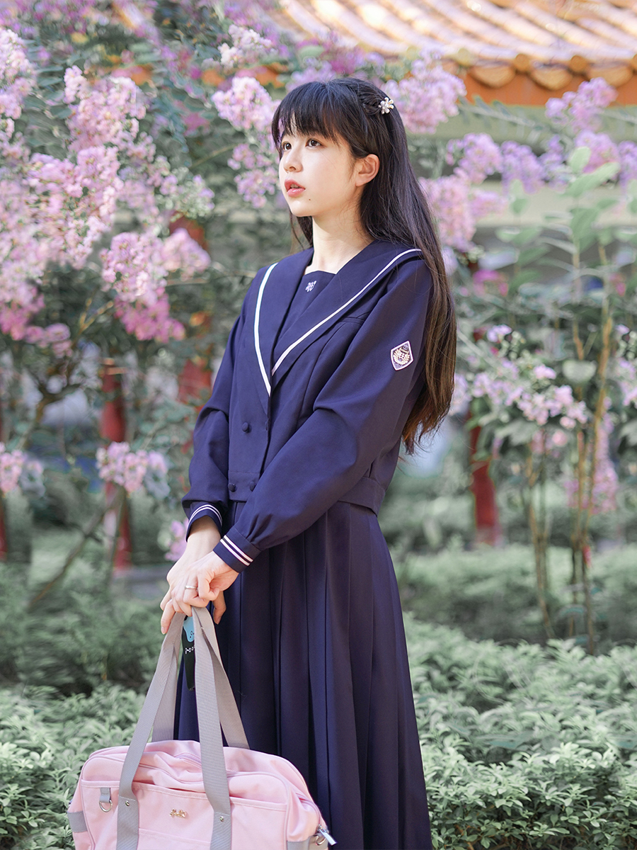 セーラー服 クラシック長袖セーラー襟ブラウス
