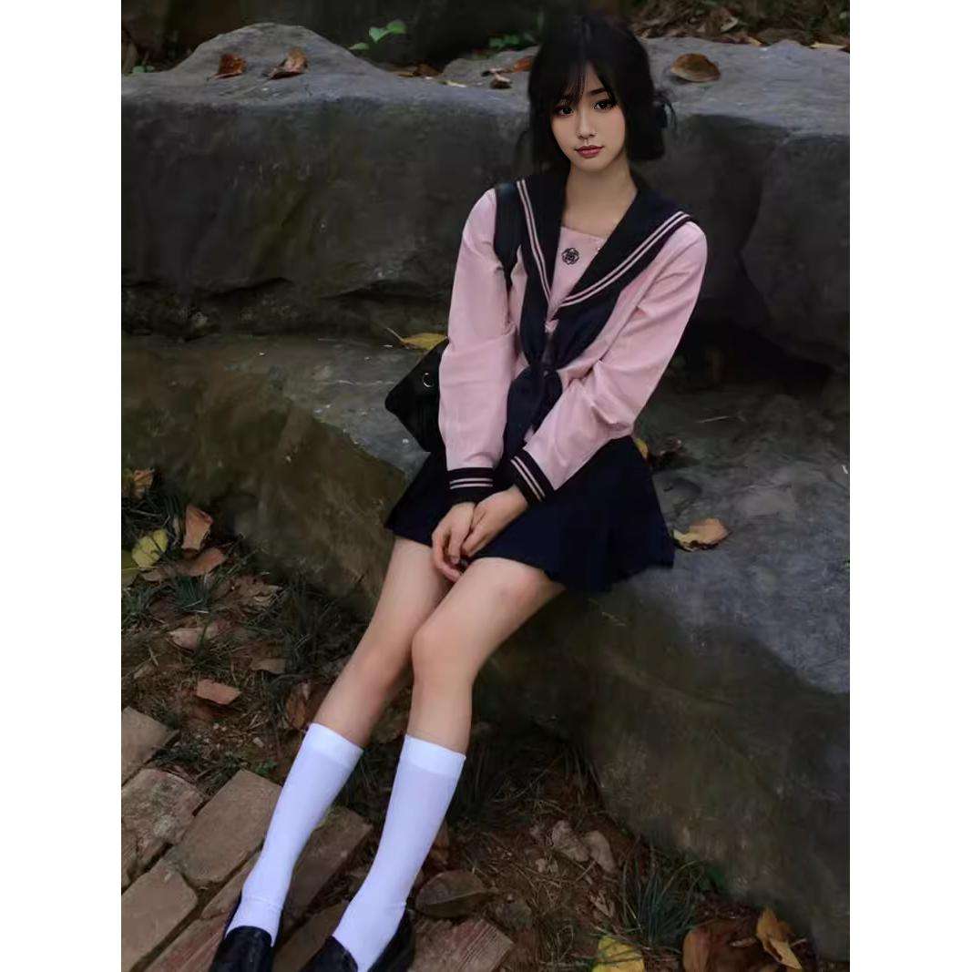 セーラー服 桜色セーラーカラー学生服セット