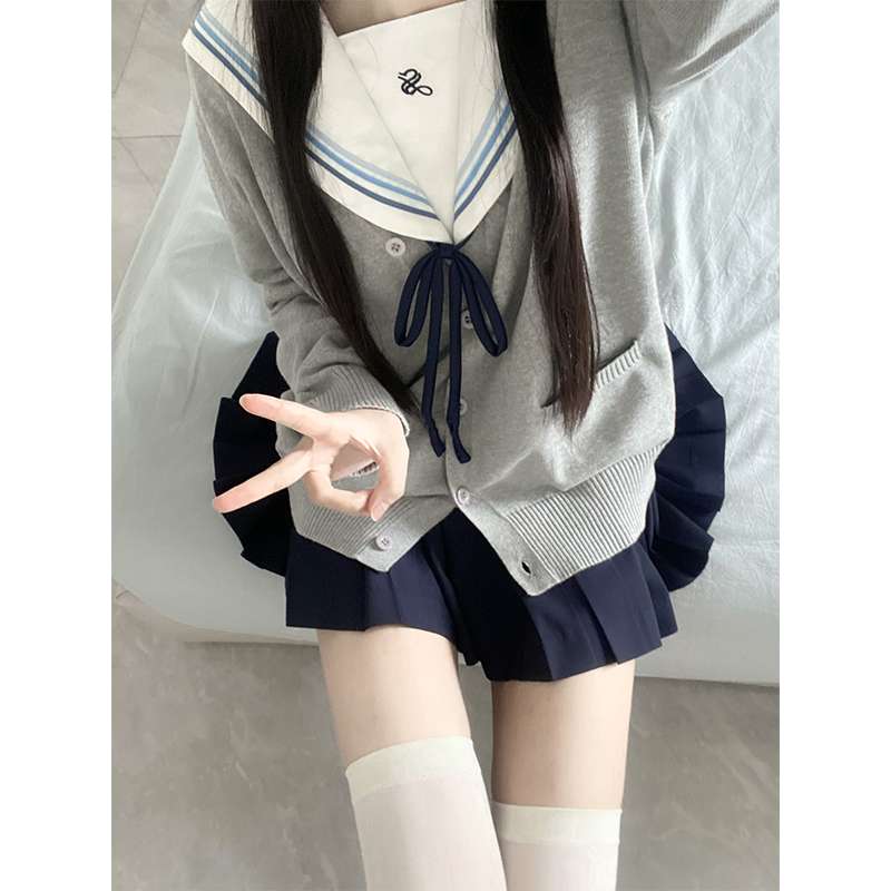 セーラー風学生服 カーディガンセット