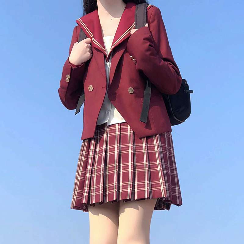 セーラー服  学園風セーラーカラー制服上下セット