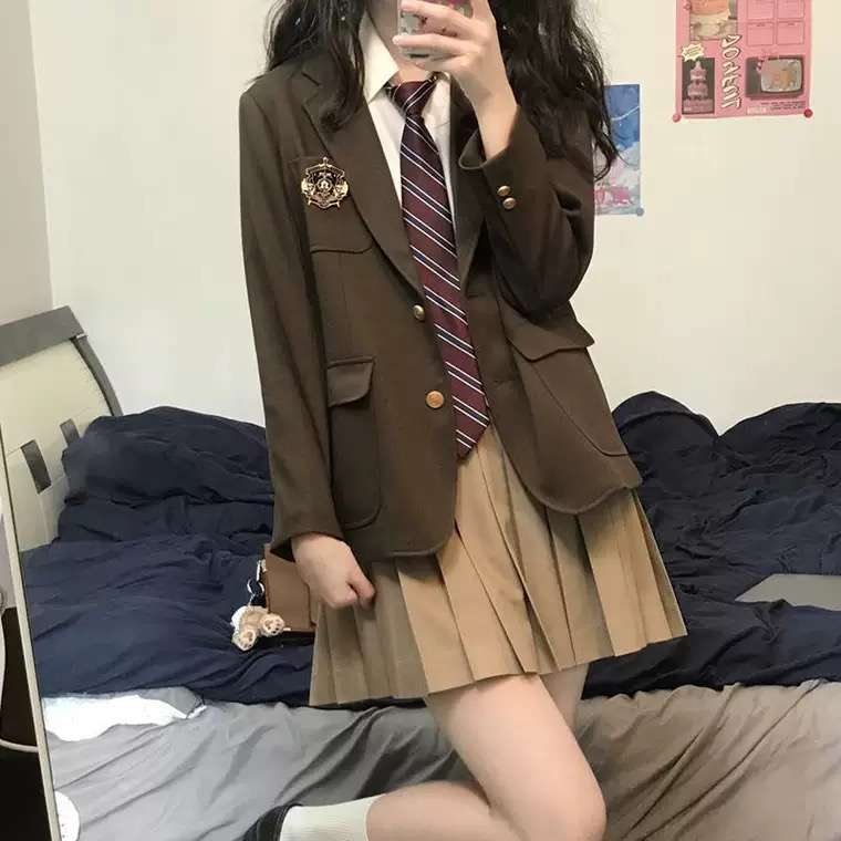 セーラー服  レトロ調学生ブレザーセット