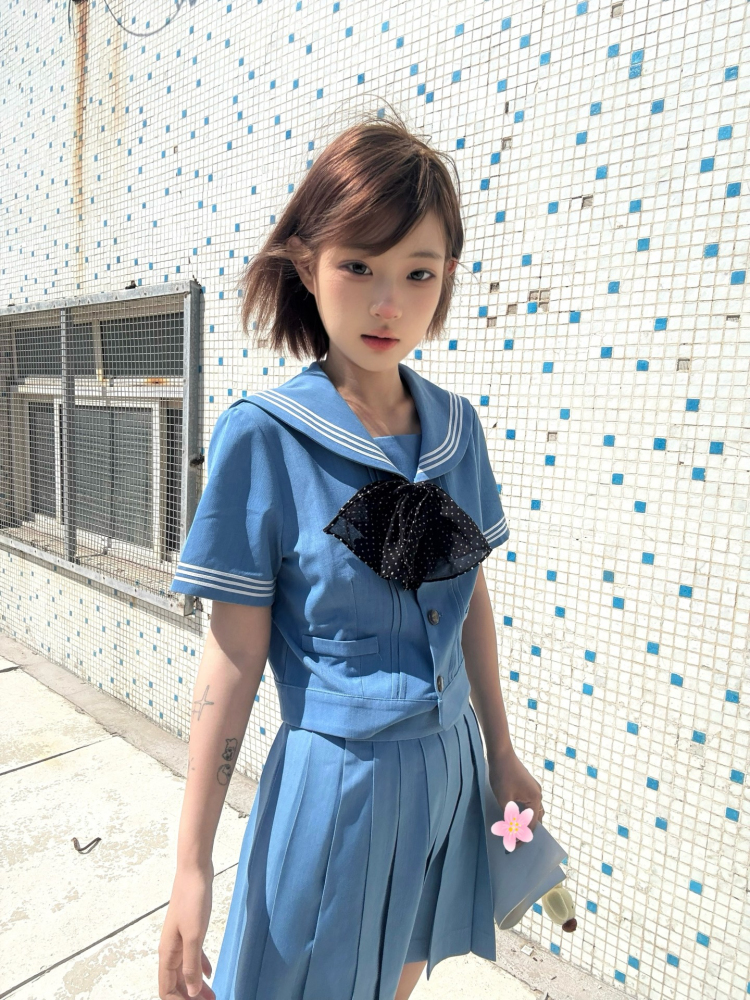 セーラー服 涼感クラシックセーラートップス