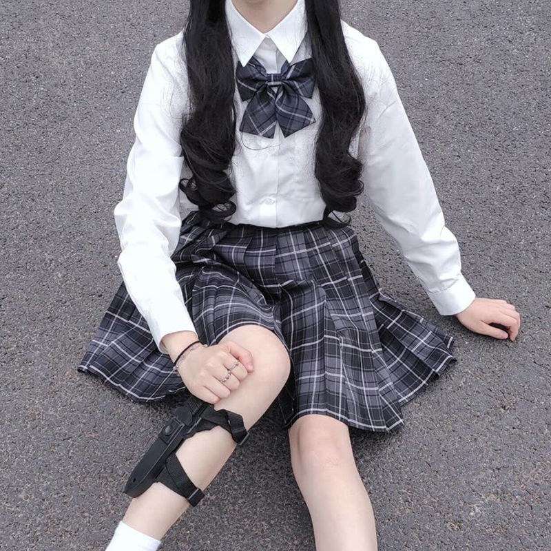 セーラー服  プリーツスカート付き学生制服セット