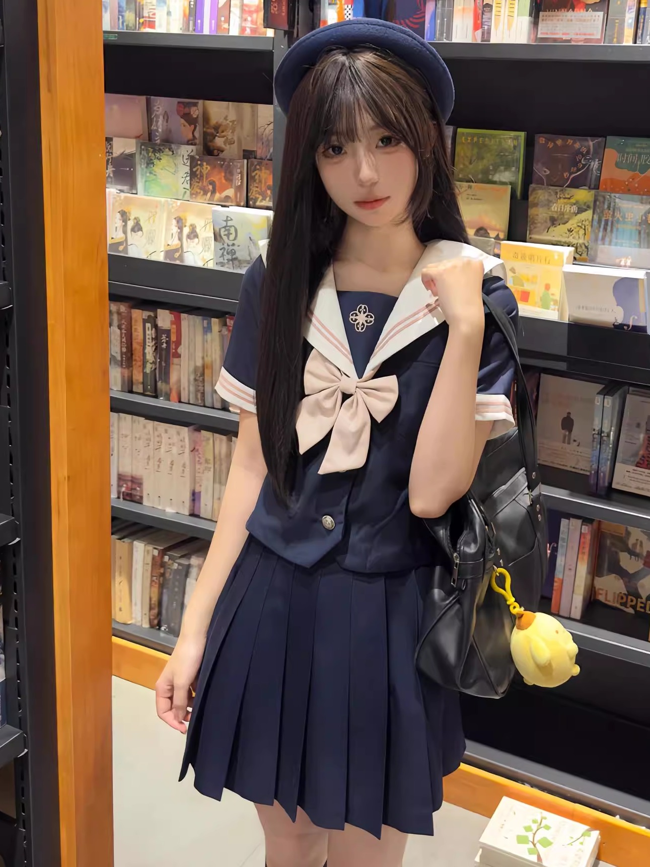 セーラー服 清楚リボン セーラー半袖トップス