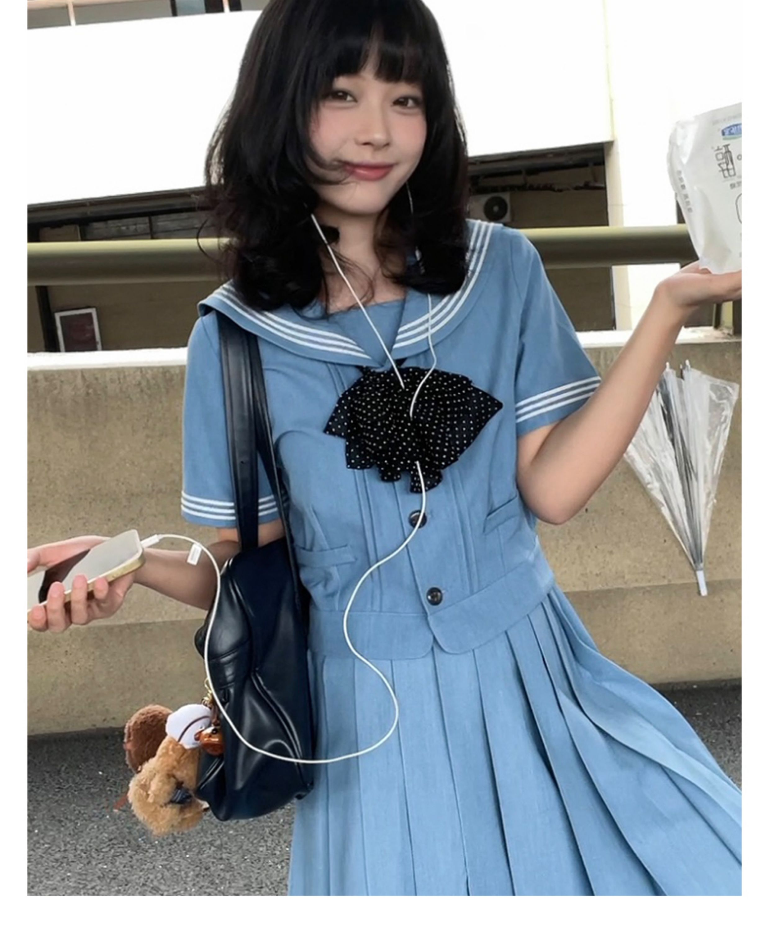 セーラー服 涼感クラシックセーラートップス
