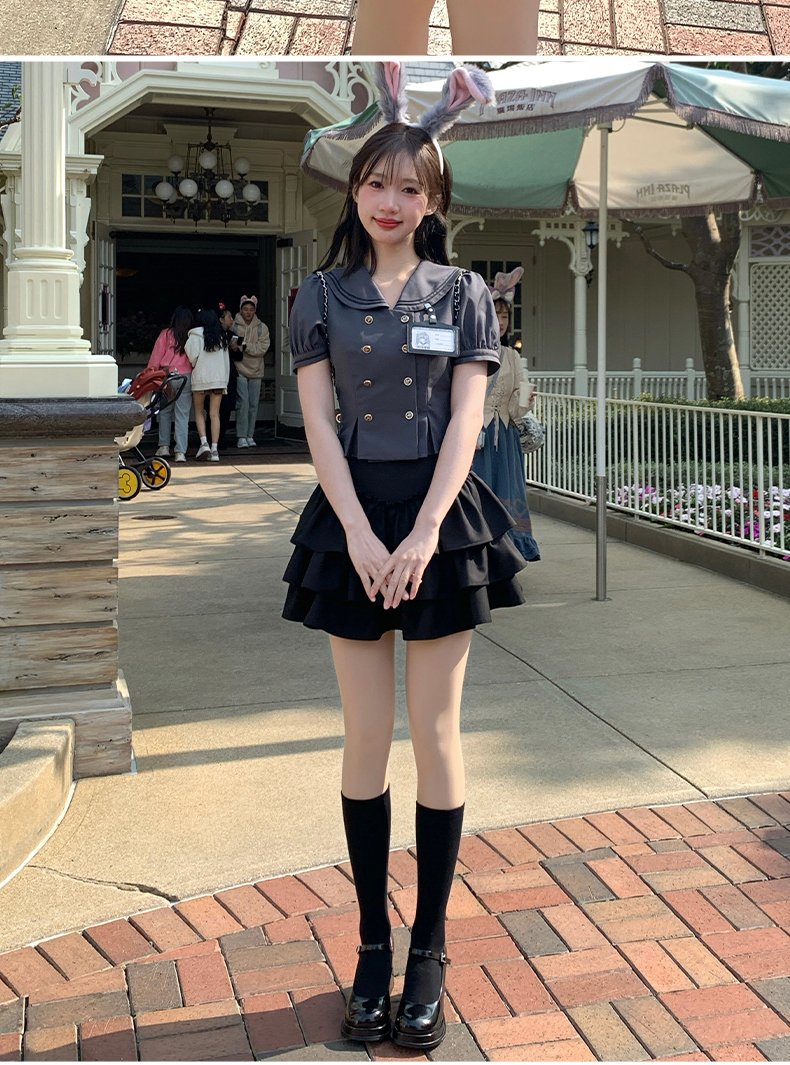 セーラー服 リボン付き清楚セーラーフォーマルトップス