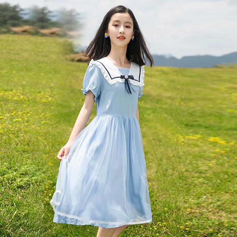 セーラー服 ふんわりセーラーカラーワンピース