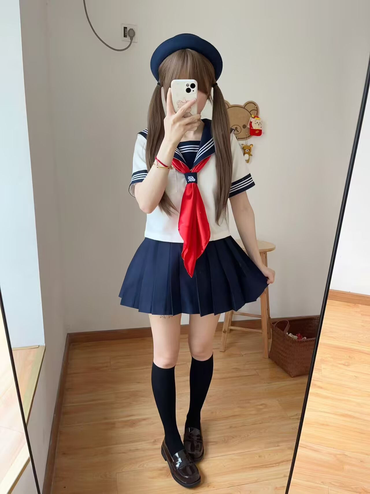 セーラー服 ベレー帽付き正統派セーラー服