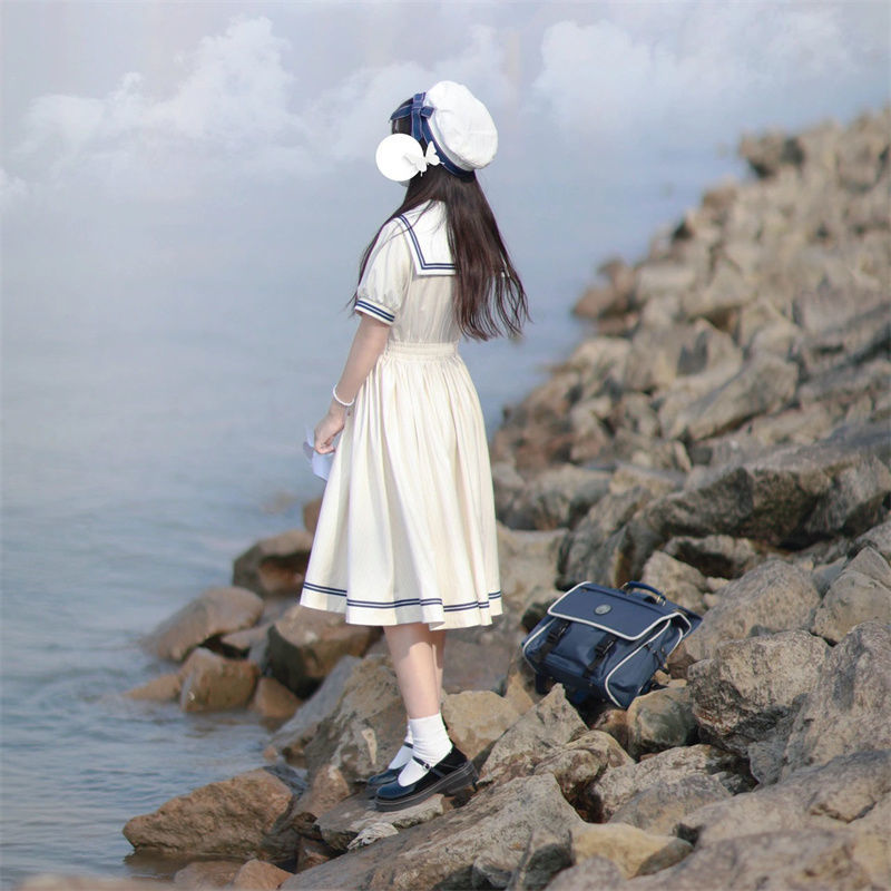 セーラー服 優雅なマリンワンピース風セーラー服