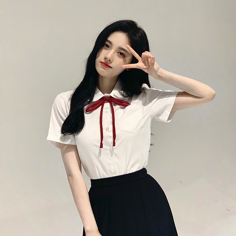 セーラー服 リボン付き清楚セーラーブラウス