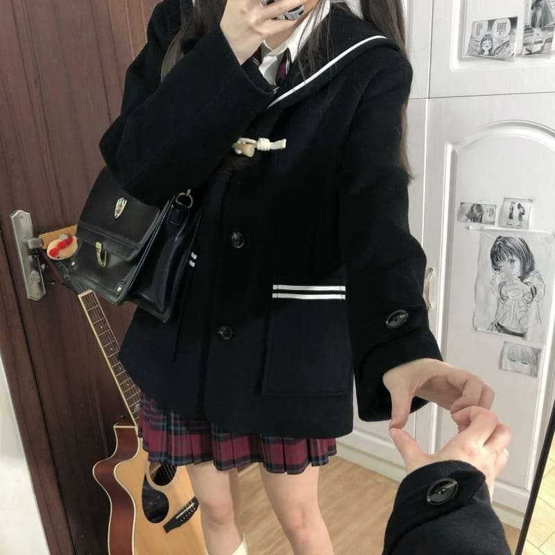 セーラー服 学生風コート カーディガン