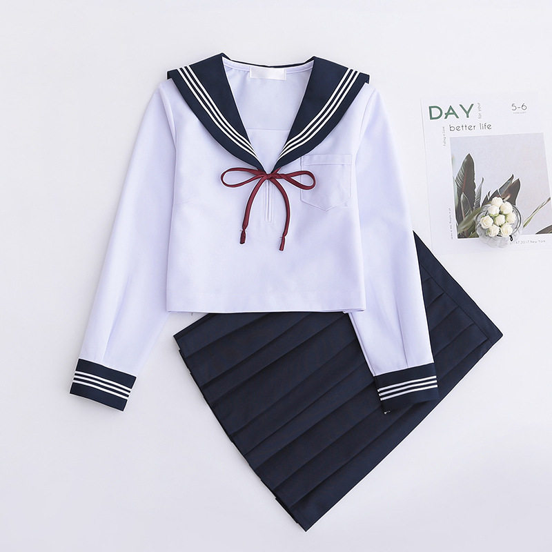 セーラー服 正統派スクール風長袖上下セット