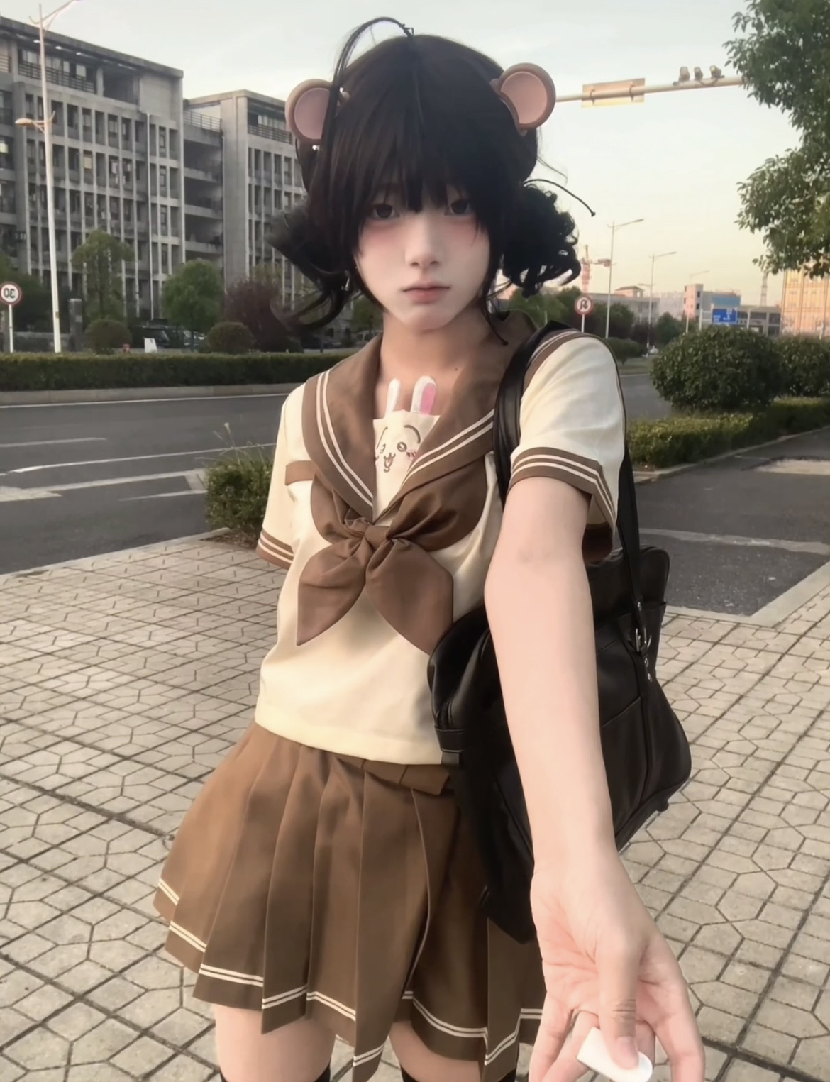 セーラー服 リボン結び セーラー半袖ブラウス