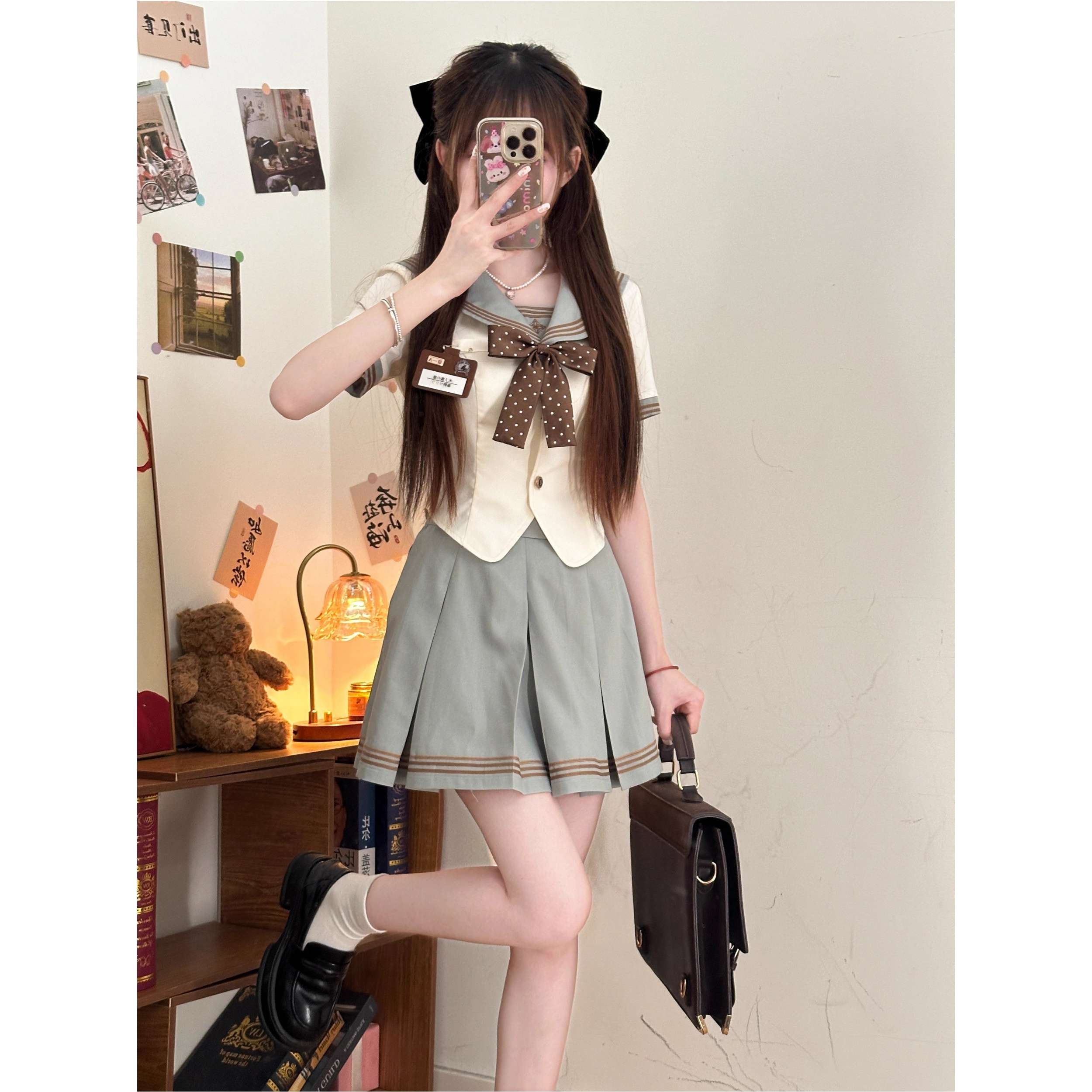 レトロ風スクールガール制服セット　セーラー服専門店