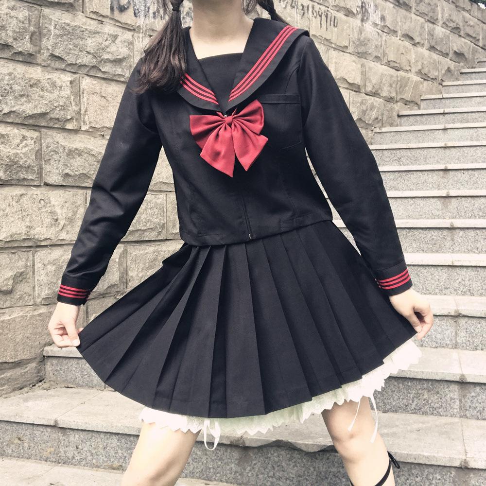 セーラー服 リボン付き伝統デザインセーラー服