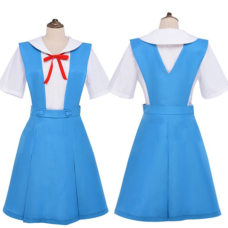 セーラー服 リボン飾り付きジャンパースカート風セーラー服