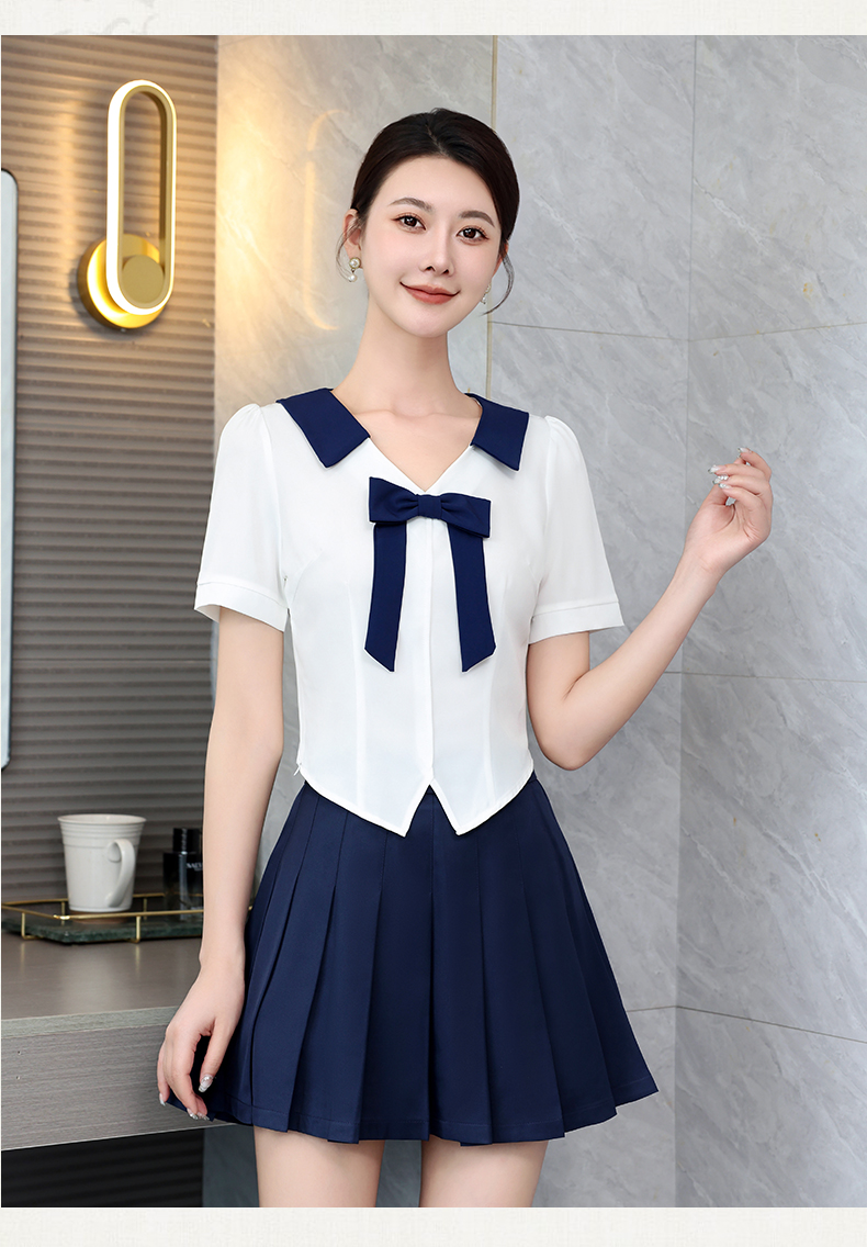 セーラー服 リボン付き清楚セーラーブラウス