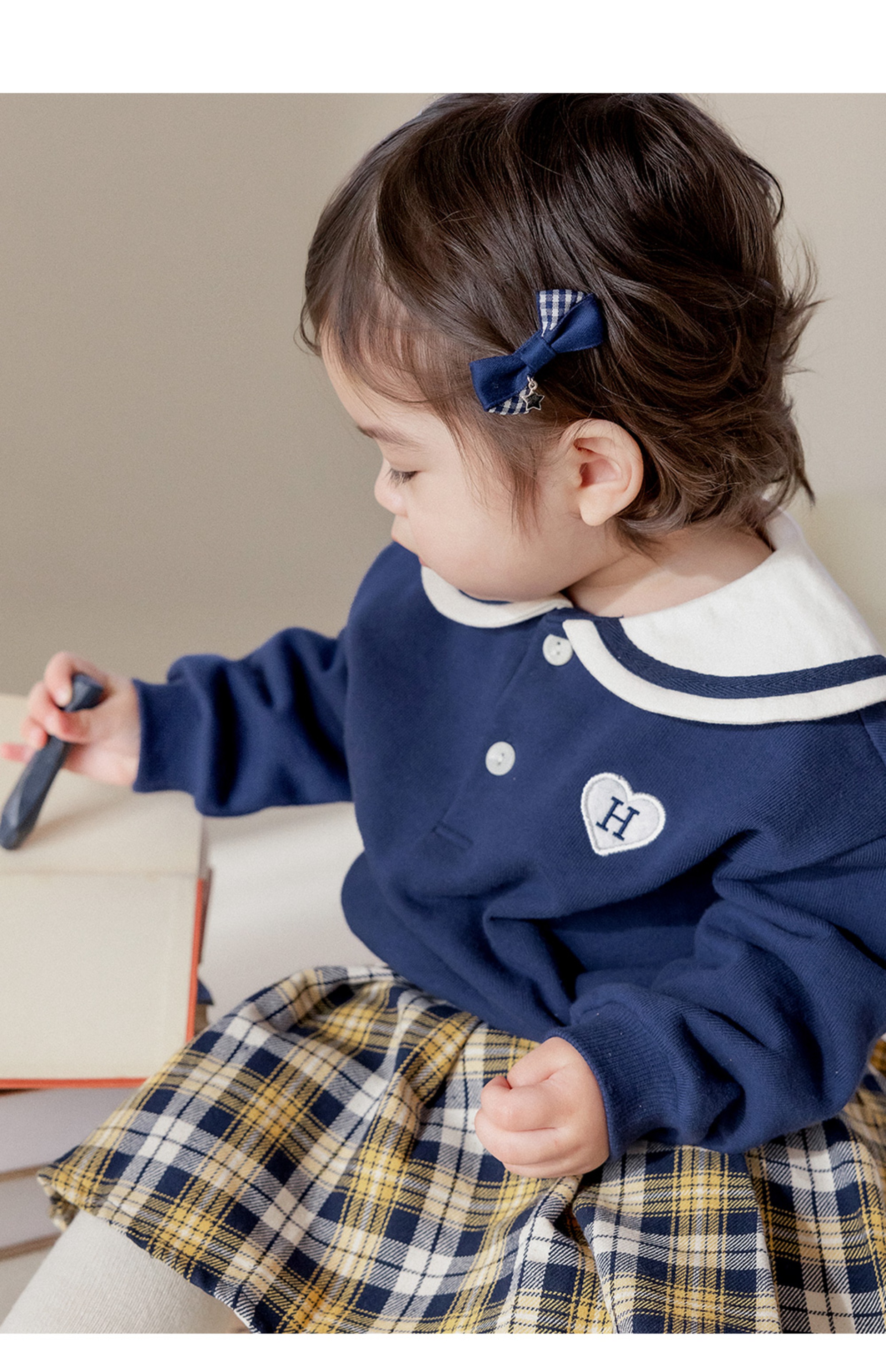 セーラー服 ハートワッペン幼児用セーラーワンピース