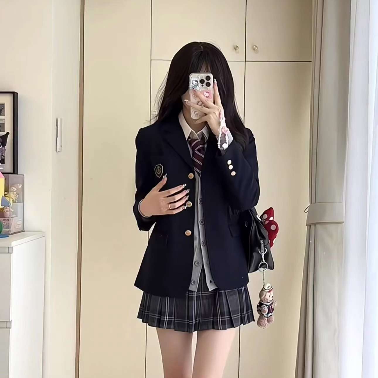 セーラー服 学生風カーディガンセット