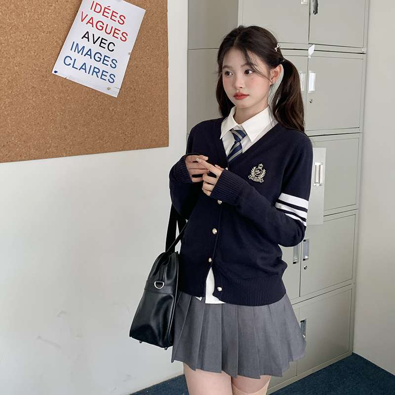 セーラー服 学生風スクールカーディガン