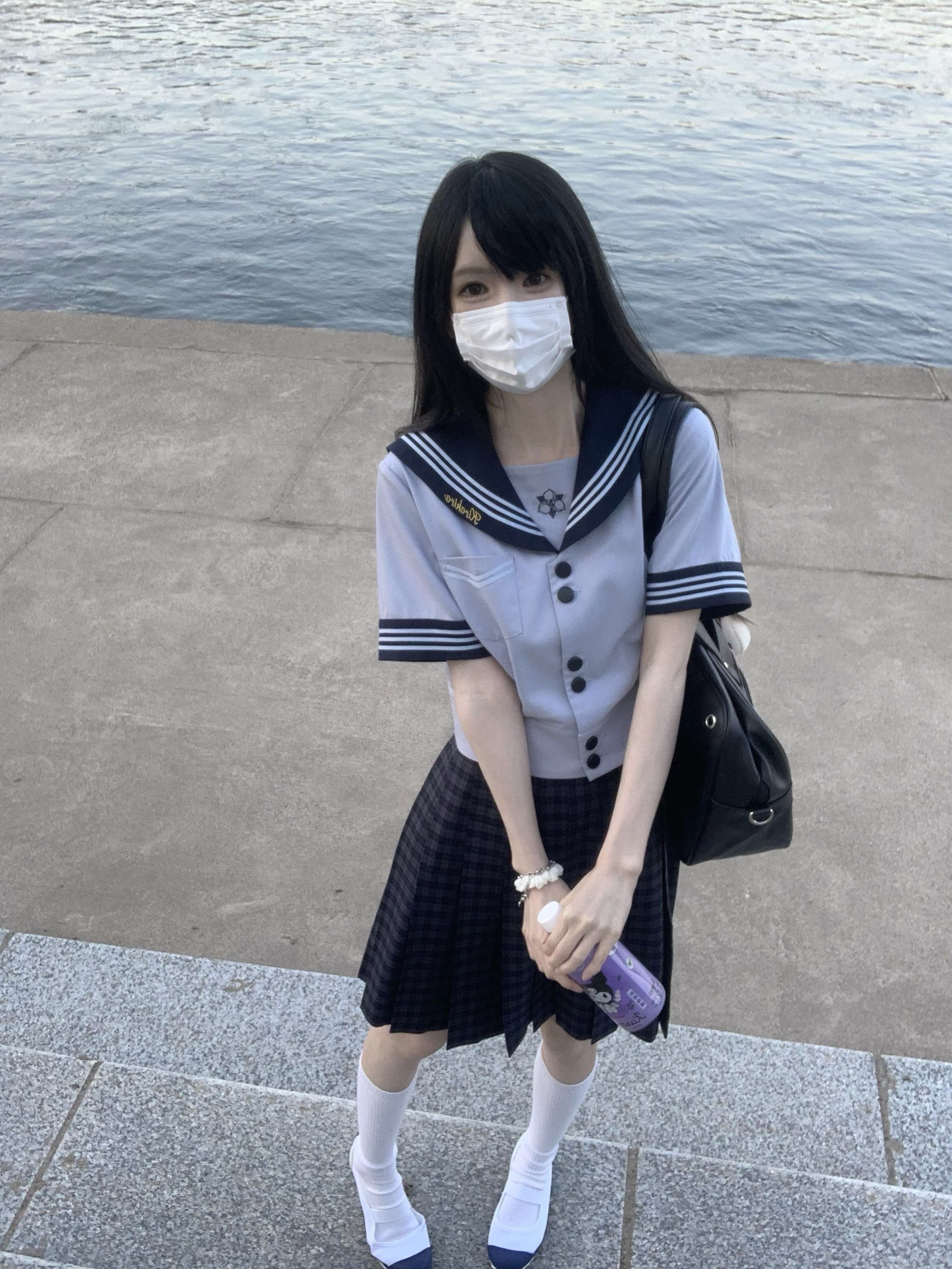 モダンセーラー風学生服トップス