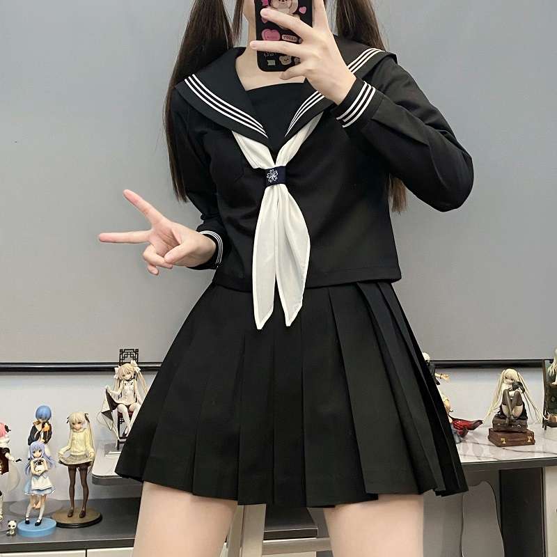 定番シンプルデザイン 長袖セーラー服