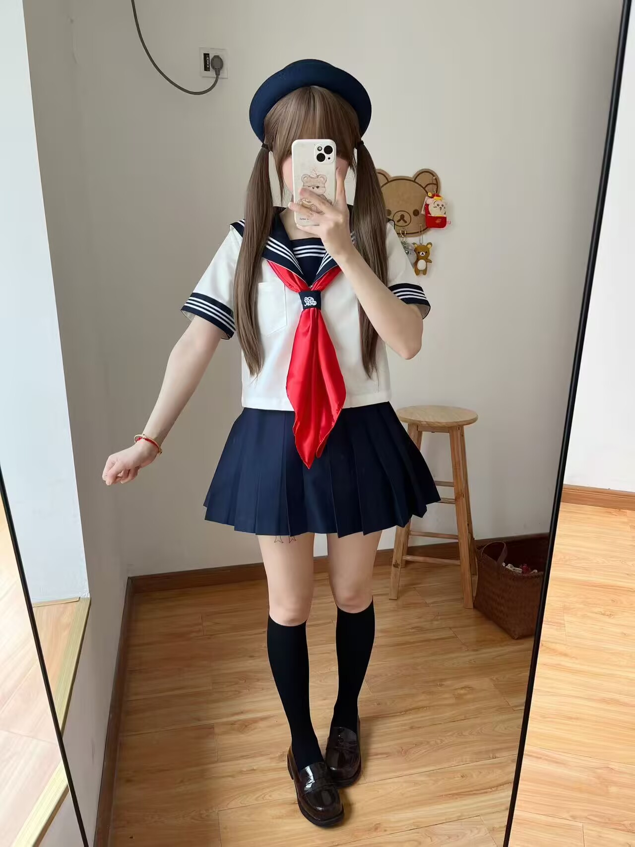 セーラー服 ベレー帽付き正統派セーラー服