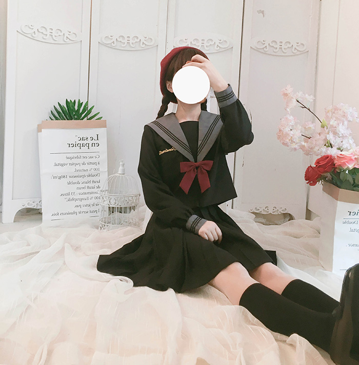 セーラー服 クラシカルリボン セーラートップス