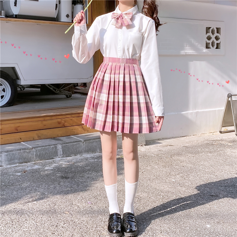 セーラー服 襟付きリボン長袖ブラウス
