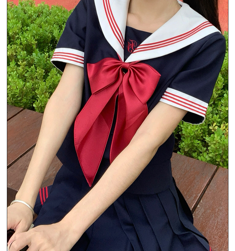 セーラー服 リボン飾り学園風セーラートップス