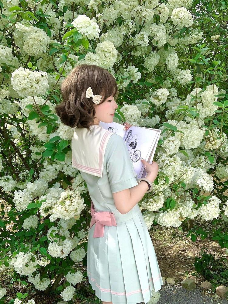 セーラー服 清楚リボン セーラー半袖ブラウス