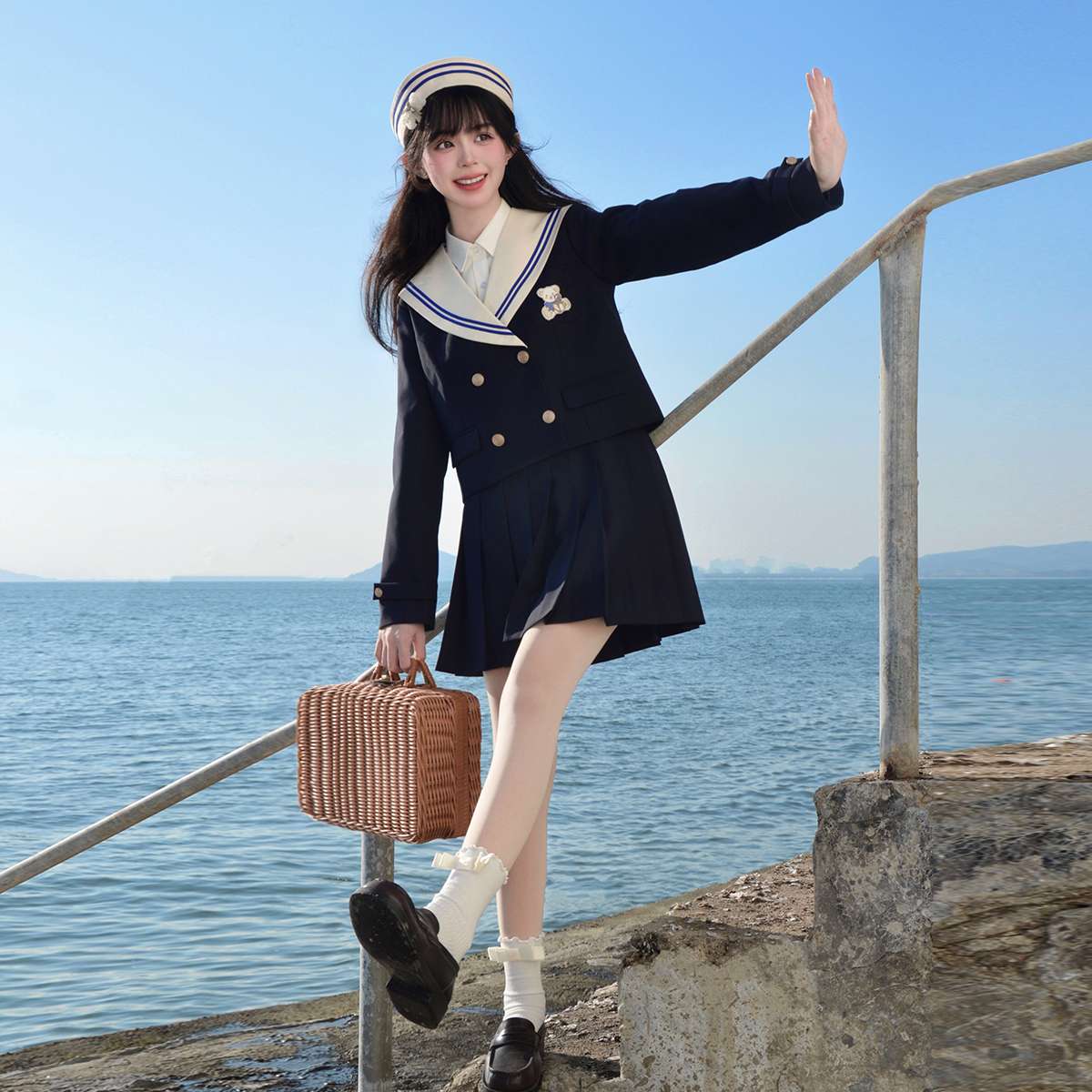 セーラー服  海辺の思い出セーラーワンピース