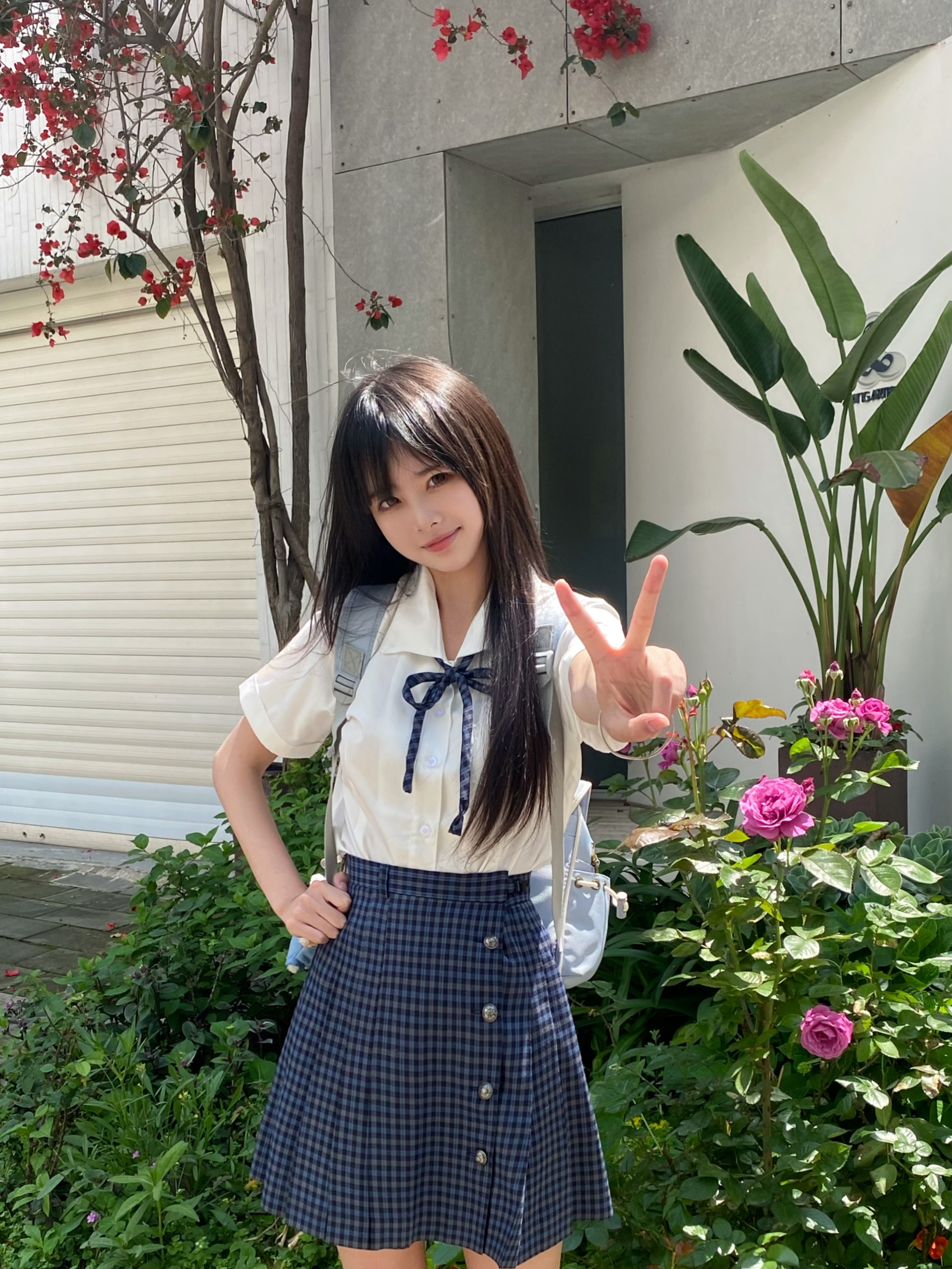 セーラー服 清楚リボン付き学園セーラーブラウス