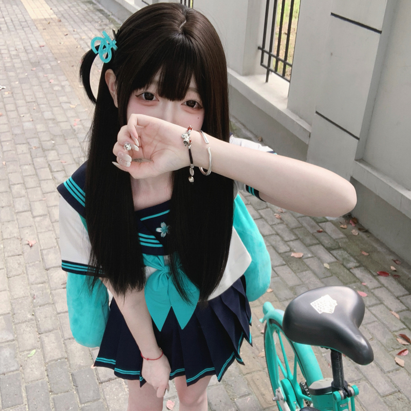 セーラー服 花模様セーラー服トップス