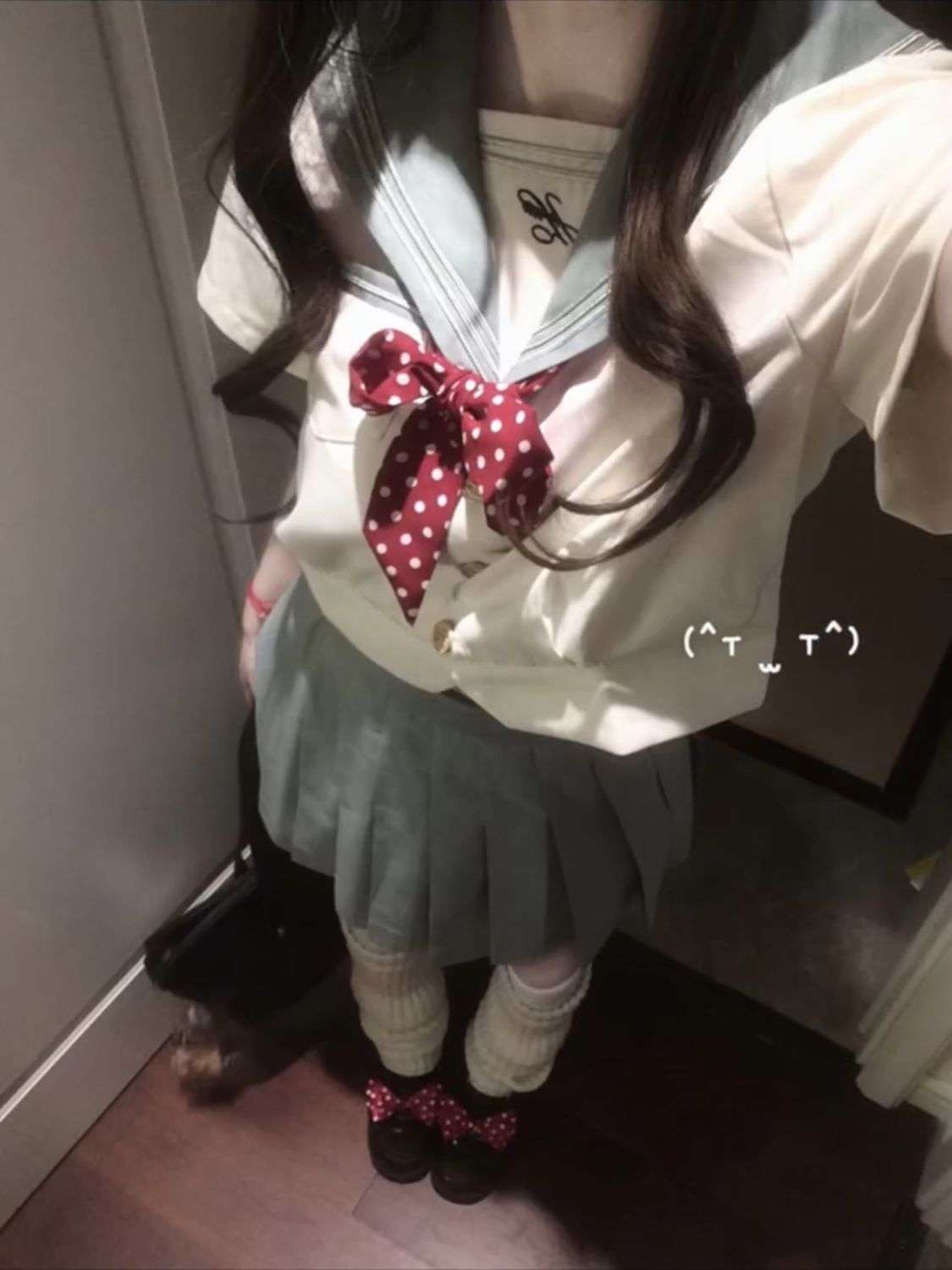 セーラー服  レトロ風グレープリーツセーラースカート