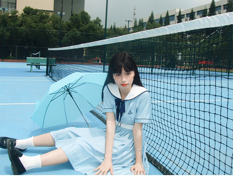 セーラー服 清楚な学園風セーラーワンピース