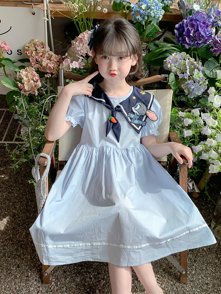 セーラー服 お星さま刺繍入り子ども用マリンワンピース